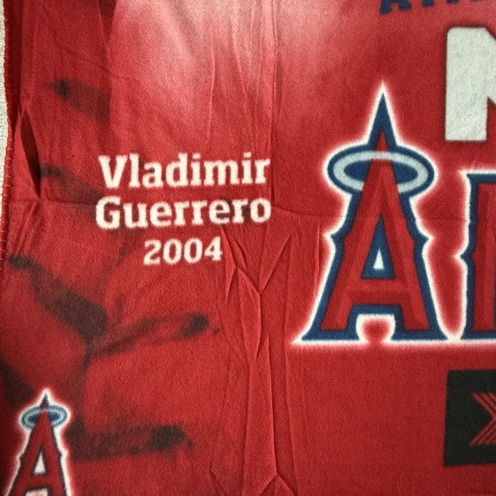 NEW Los Angeles Angels Blanket Red American League MVP Trout/Guerrero/Baylor